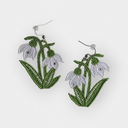 Cercei Ghiocei cu Cristale Handmade Delicati si Eleganti [3]