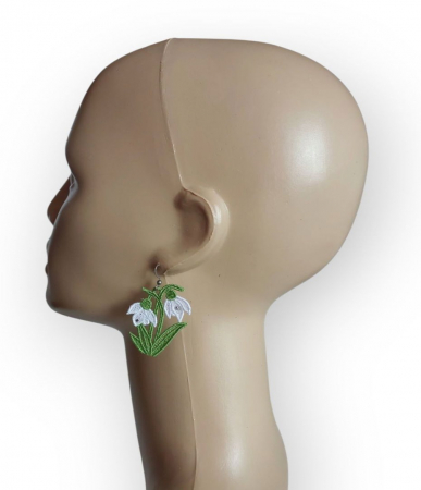Cercei Ghiocei cu Cristale Handmade Delicati si Eleganti [1]