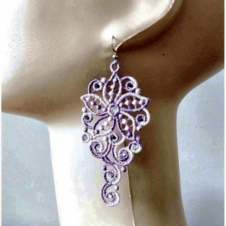 Cercei Mov Degrade cu Cristale [1]