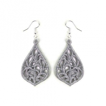 Cercei - Cercei Argintii Lacrima Eleganti Handmade Stralucitori
