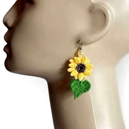 Cercei Floarea Soarelui cu Frunza [1]