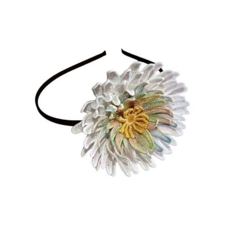 Cordelute par - Cordeluta Crizantema 3D Degrade Handmade Accesoriu Floral Elegant