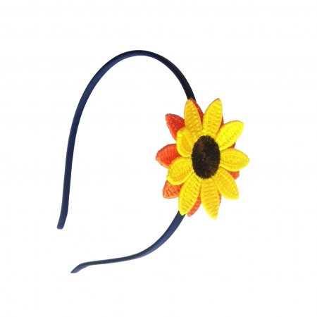 Cordeluta cu Floarea Soarelui 3D Handmade Vesela si Boho [2]