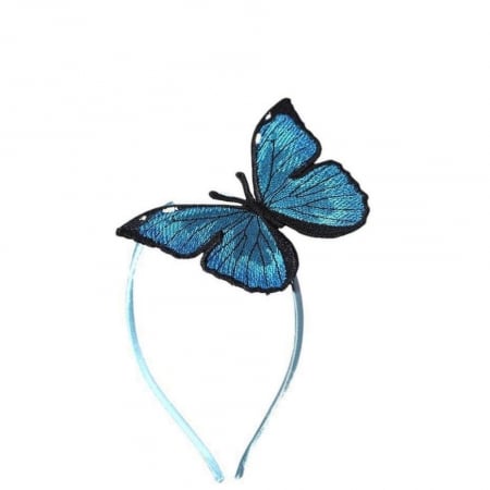Cordelute par - Cordeluta cu Fluture Albastru Handmade Elegant si Colorat