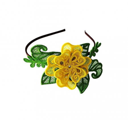 Cordeluta Flower Fascinator Brodat Elegant Handmade pentru Nunti si Evenimente [1]
