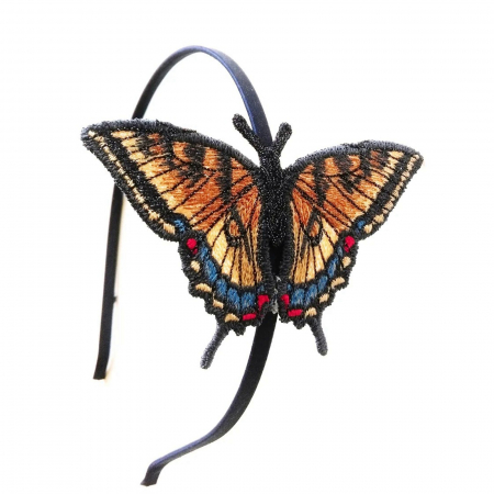 Cordelute par - Cordeluta cu Fluture Brodat Coada Randunicii Handmade Artistic si Elegant