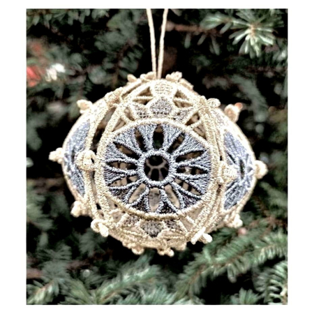 Globulet Brodat 3D Auriu si Argintiu [1]