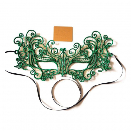Masti - Masca Venetiana Brodata Manual in Doua Culori – Accesoriu Elegant si Artistic