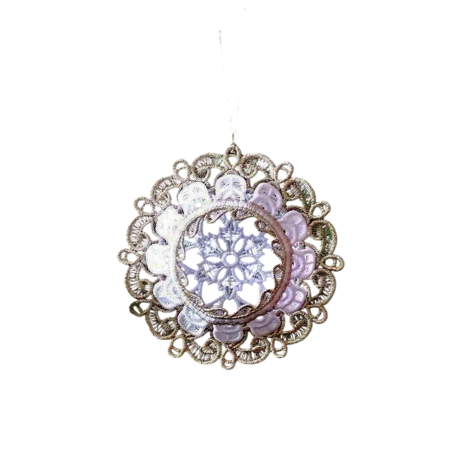 Broderii diverse - Medalion Fulg de Zapada 3D