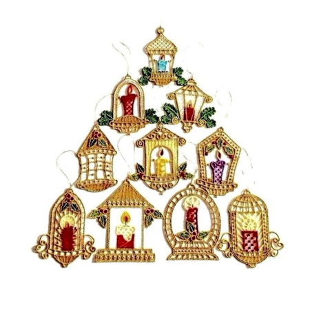 Diverse - Set Candele Suspendabile Brodate