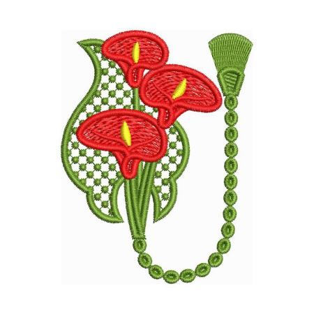 Diverse - Semn de Carte Brodat Floare Anthurium