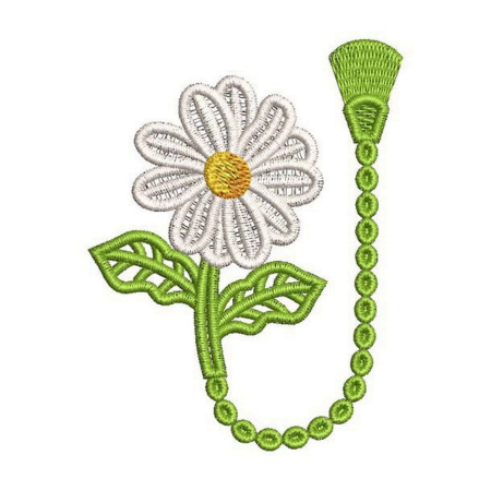 Diverse - Semn de Carte Brodat Floare de Margaretă