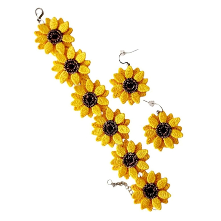 Set cu Floarea Soarelui Elegant