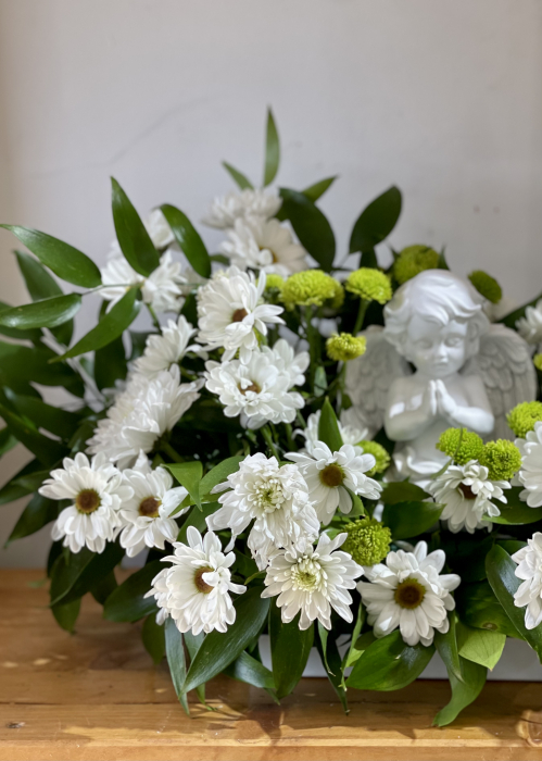 Aranjament floral cu inger pentru Paste [2]