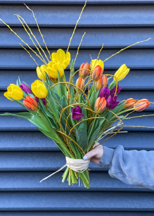 Buchet de lalele colorate, combo style [3]