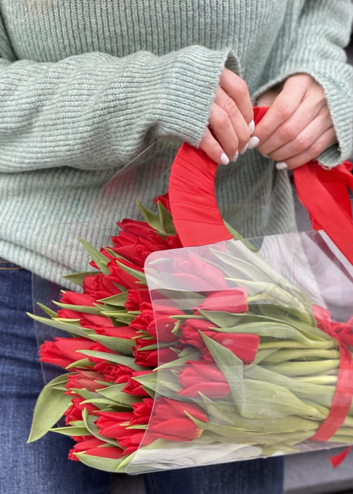 Gentuta transparenta cu lalele rosii "Valentine's Day Style" [2]