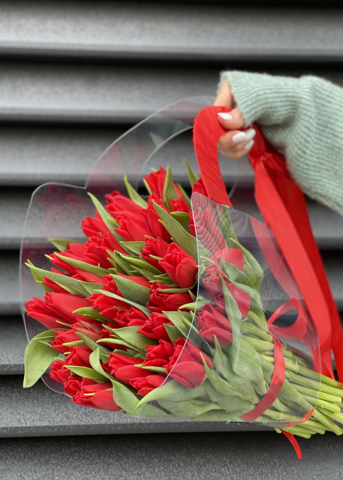 Gentuta transparenta cu lalele rosii "Valentine's Day Style" [4]