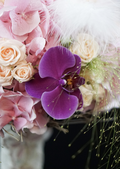 Lumanare de botez cu pene si sclipici Glamour [8]