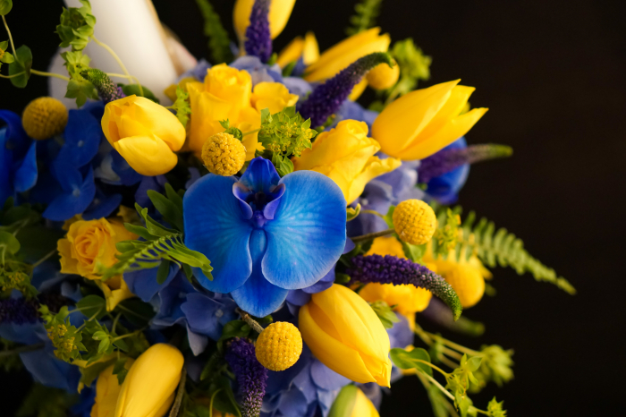 Lumanare galbena cu albastru Zodiac [4]