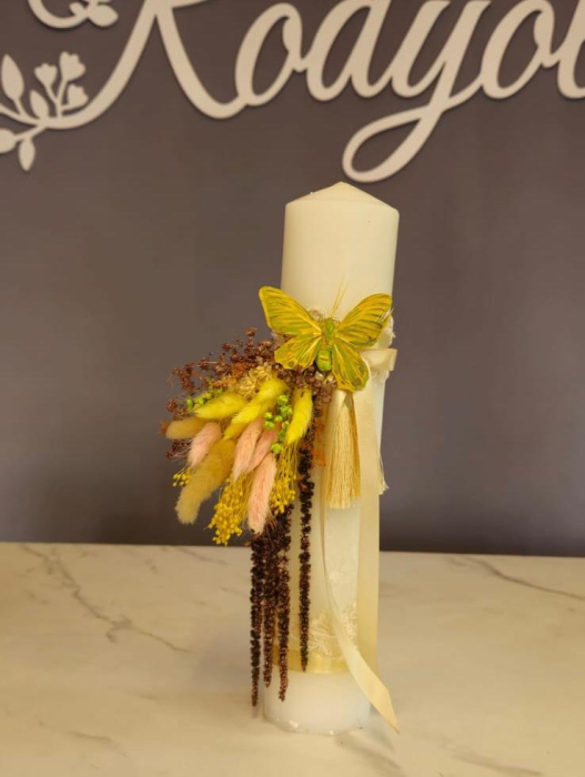Lumânare decorată cu fluture – Rodyolla [3]