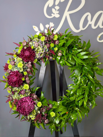 Funerare - Coroană funerară “Eleganță purpurie” - Rodyolla