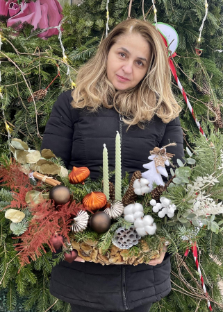 Craciun - Aranjament Craciun Cetina Impodobita