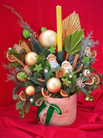 Craciun - Aranjament Craciun in cutie catifea