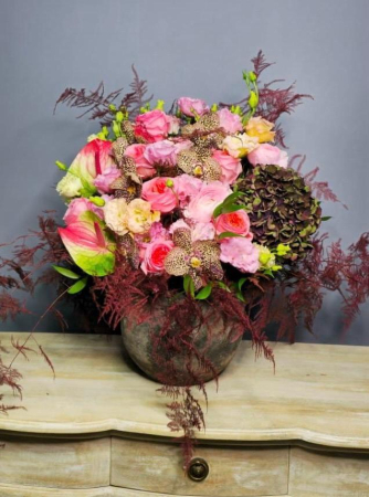 Pentru mine - Aranjament floral în vas ceramic