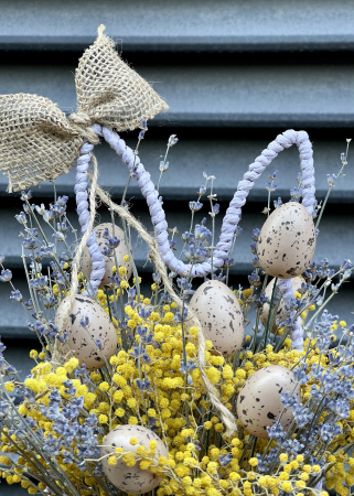 Aranjament din flori uscate cu mimosa si lavanda [1]