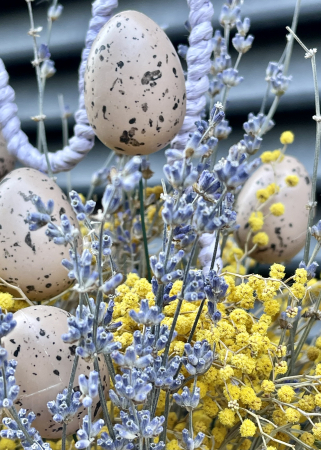 Aranjament din flori uscate cu mimosa si lavanda [2]