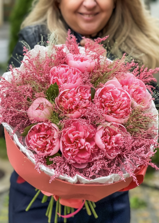 Buchet bujori roz romanesti [2]