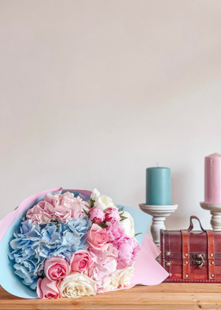 Premium - Buchet de flori pastel Pure Bliss