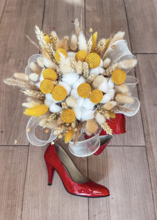 Evenimente - Buchet de mireasa din flori uscate