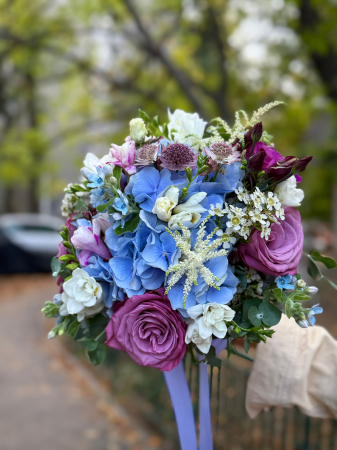 Buchet Hortensie Albastra – mireasă/nașă [2]