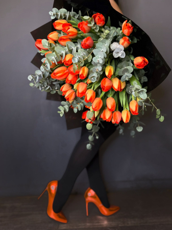 Pentru mine - Buchet Lalele Portocalii - Rodyolla