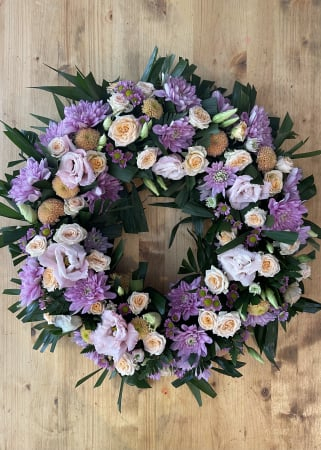 Coroana funerara mov cu portocaliu Amintiri [1]