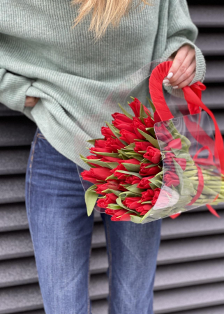 Gentuta transparenta cu lalele rosii "Valentine's Day Style" [4]