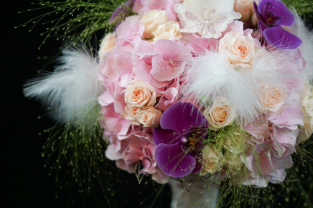 Lumanare de botez cu pene si sclipici Glamour [9]