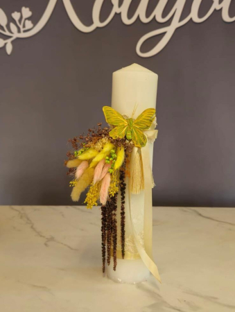 Lumânare decorată cu fluture – Rodyolla [1]