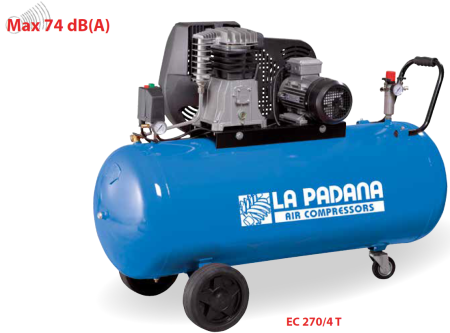 Compresoare aer - Compresor cu piston La Padana EC 270/4T / 3 kW - butelie 270 litri, 10 bari seria EASY C