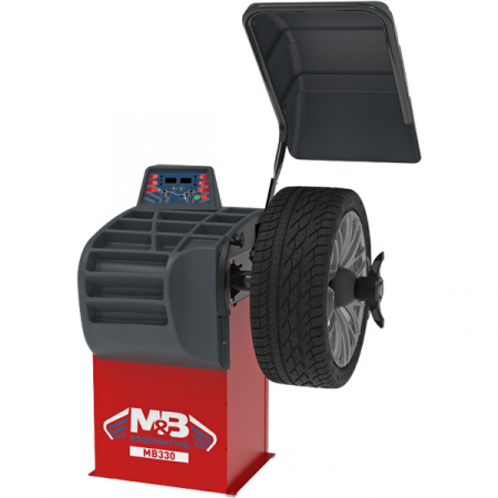 Masina de echilibrat roti digitala cu frana electrica si panou de protectie roata 10"-30" M&B MB330 Italia [2]