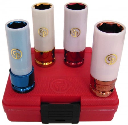 Tubulare de impact - Set tubulare de impact 1/2" cu protectie pentru jante, 4 piese SS414WP