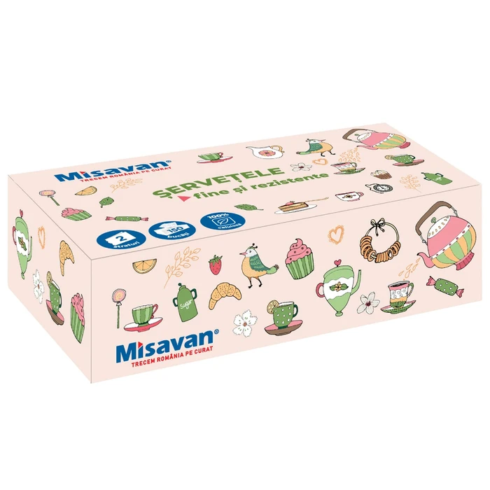 Produse de curatenie - SERVETELE DE MASA LA CUTIE 150buc/cutie