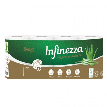 Produse de curatenie - INFINEZZA HARTIE IGIENICA 3str. 8/set