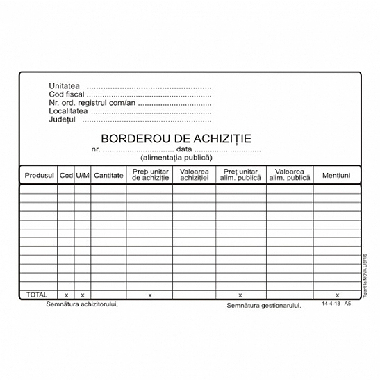 BORDEROU DE ACHIZITIE A5 - AUTOCOPIATIV [1]