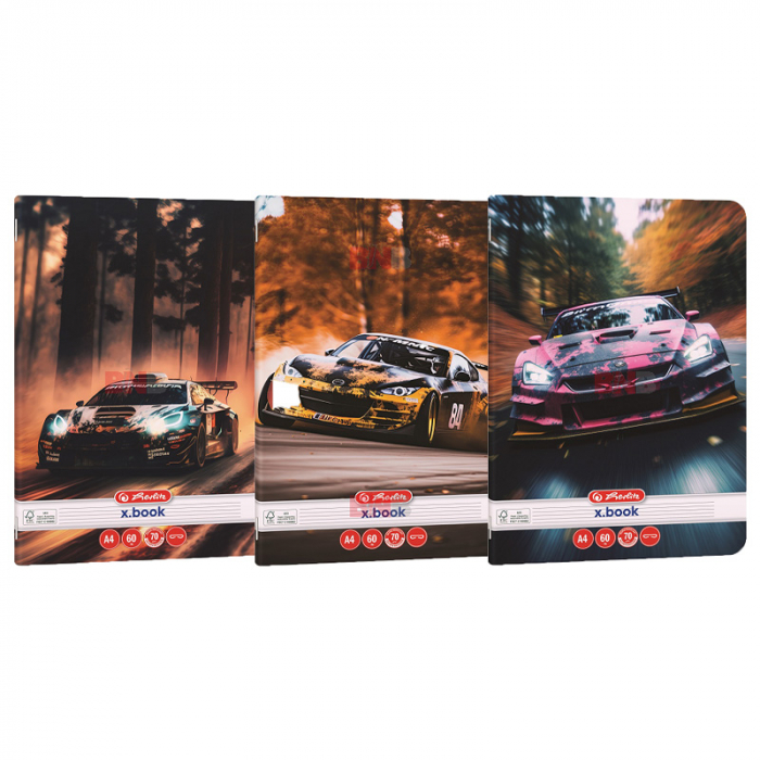Caiet A4 60 file dictando Race Cars Herlitz [1]