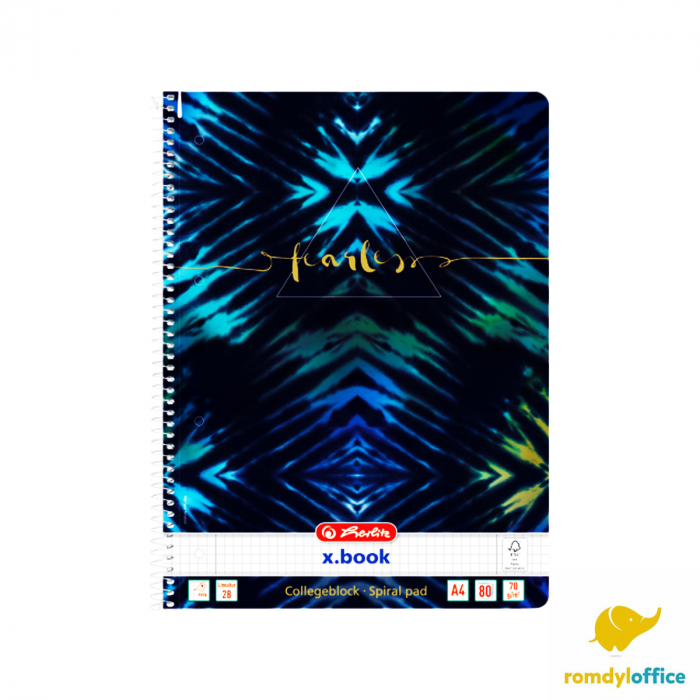 Caiet A4 80 file cu spira matematica New Batik Fea [1]