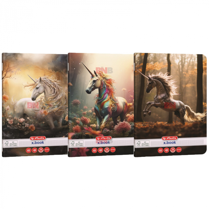 Caiet A5 48 file matematica Unicorn Herlitz [1]