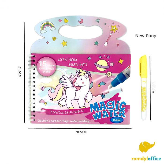 Carte magica de colorat cu apa motiv ponei [1]