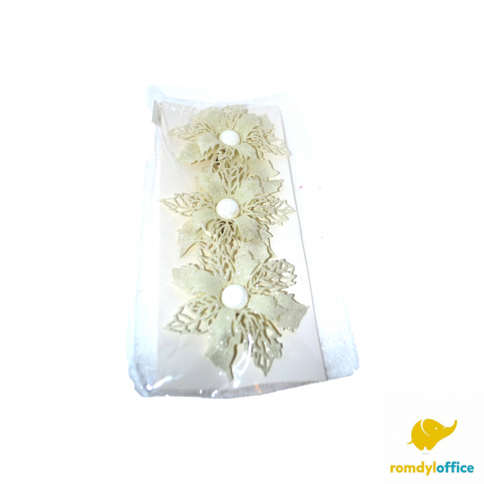 Decoratiune floare 12cm Christmas [1]